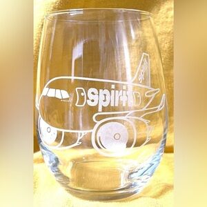 Stemless Etched Spirit Wine Glass